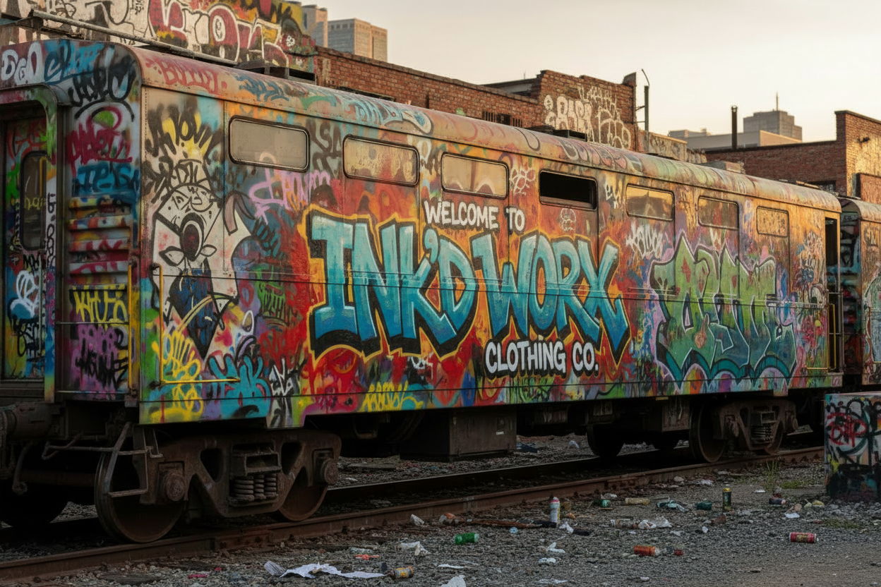 Welcome to Ink'd Worx Clothing Co Pastel Graffiti Train